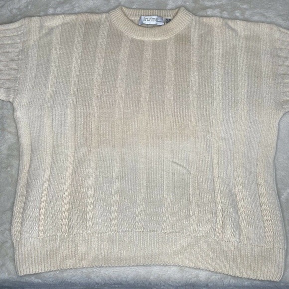 Vintage Insite Crew Neck Long Sleeve Knit Ribbed Sweater - Picture 2 of 10